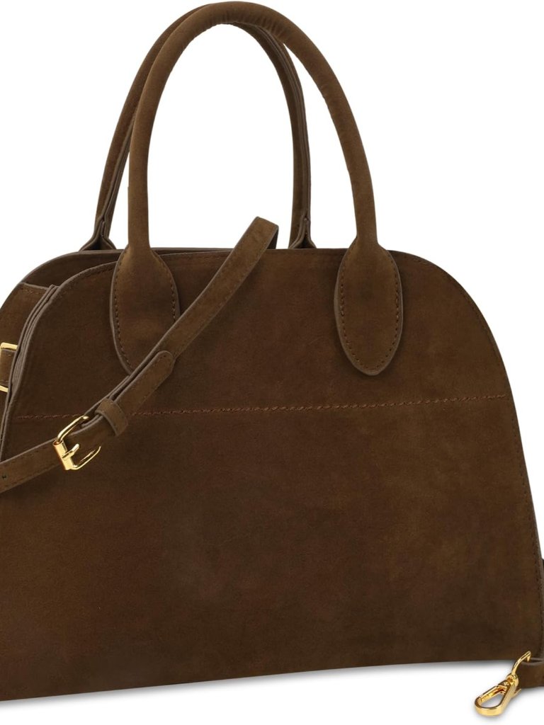 Suede Tote Bag For Women,Women's Suede Purse Vintage Top Handle Bag,Fashion Shou